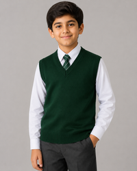 GREEN HALF SWEATER