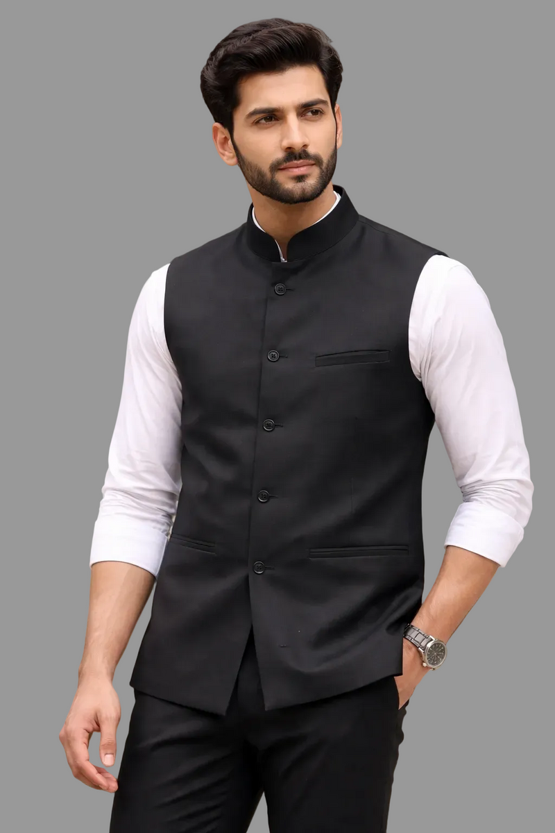 BLACK VASKET ROUND COLLAR