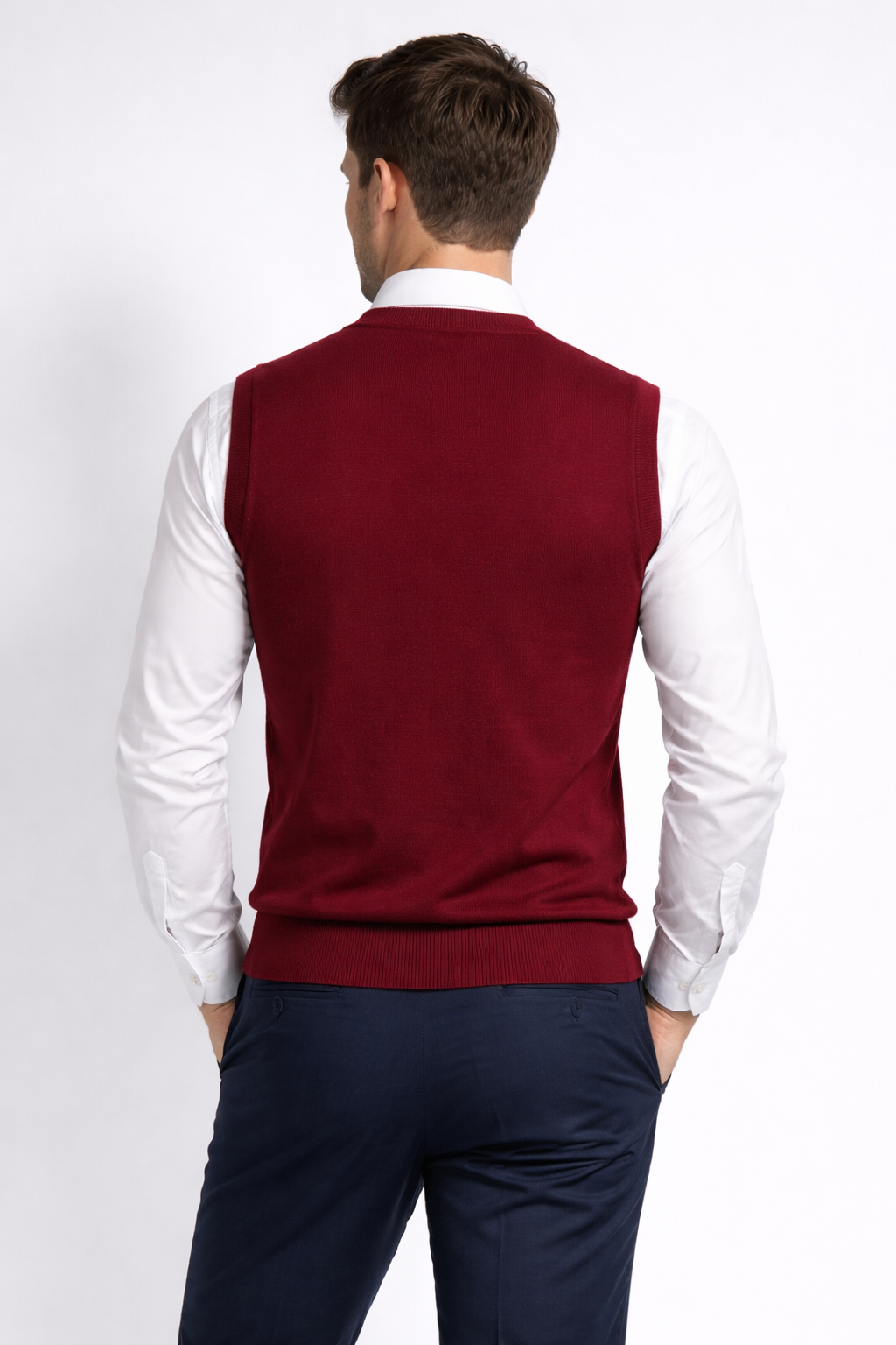 MAROON HALF SWEATER