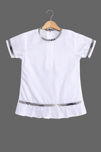 ANGEL NURS B/W CHECK TOP