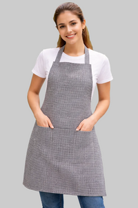 APRON WITH BLACK  AND WHITE CHECK