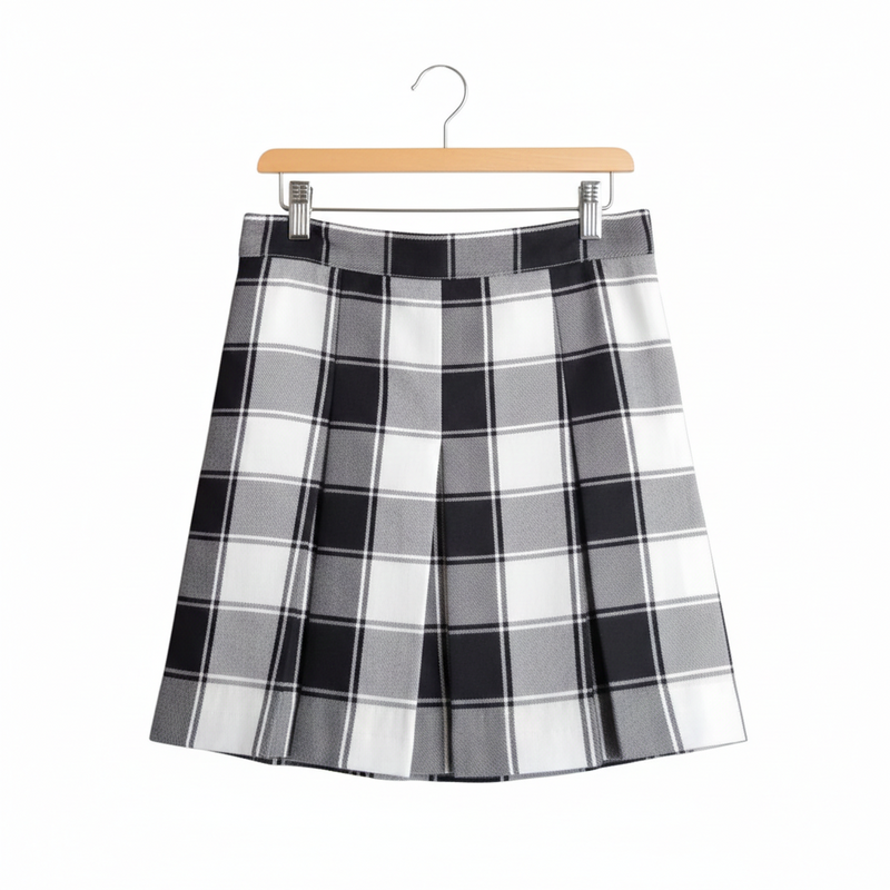 ANGEL NURS B/W CHECK SKIRT