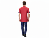 PINK SHIRT WITH BLUE PIPING