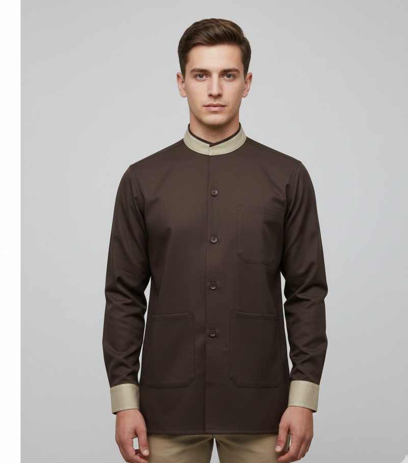 DARK BROWN HOUSEKEEPING COAT