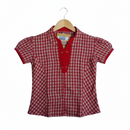 ANGEL NURS RED CHECK TOP