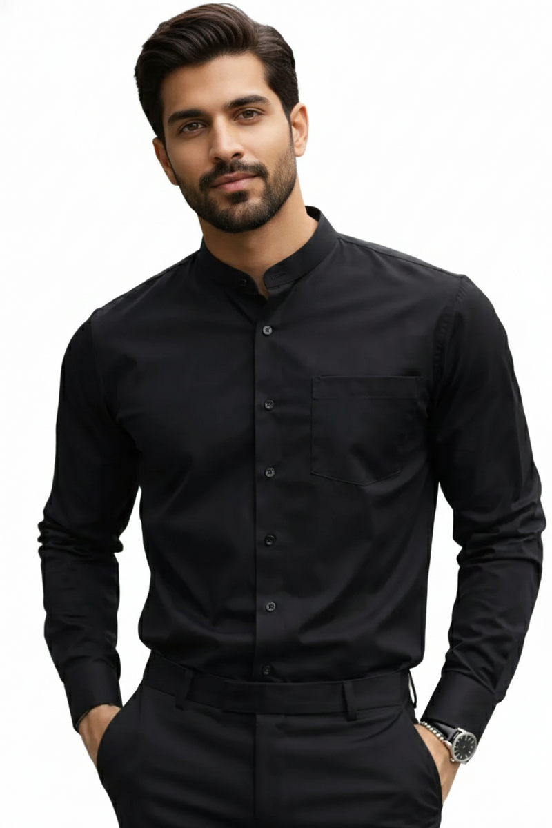 BLACK  SHIRT FULL ROUND NECK