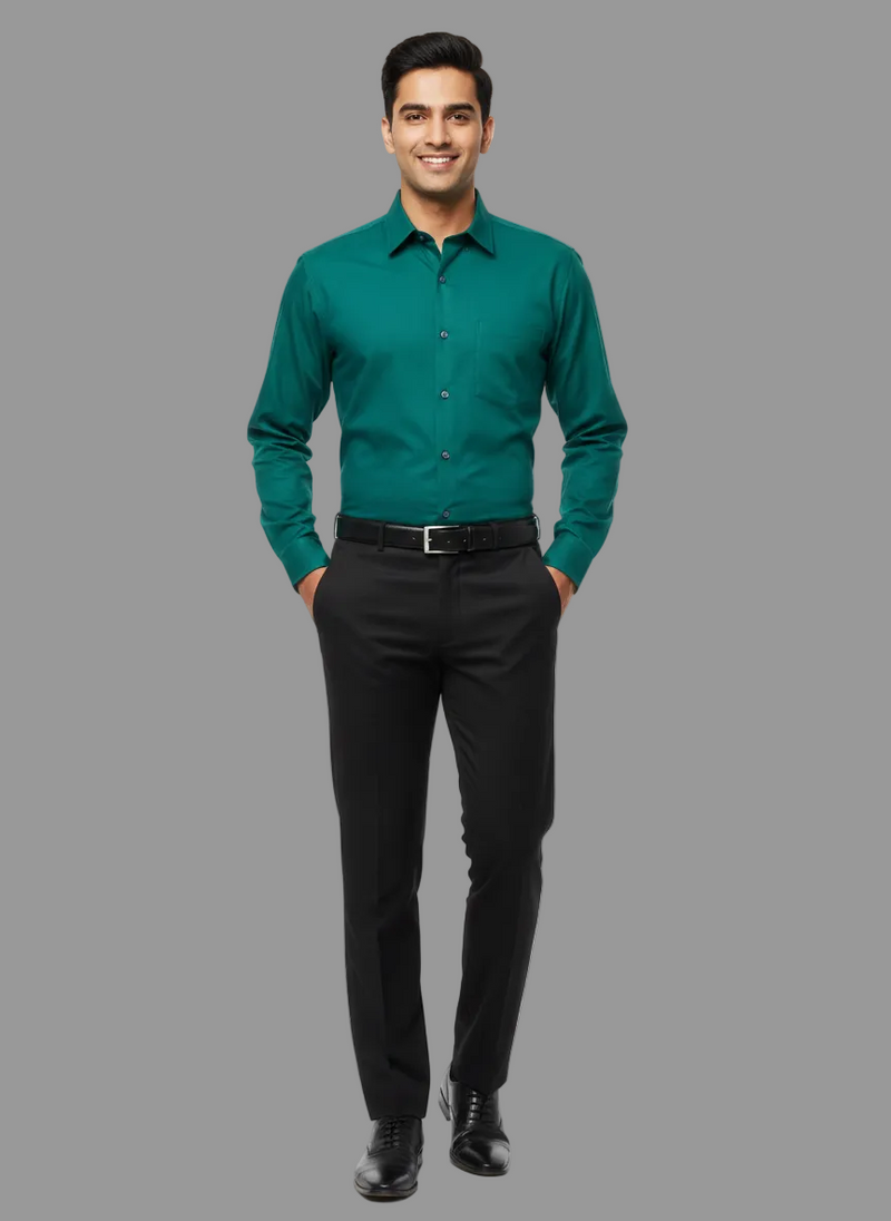 SHIRT IN DARK GREEN