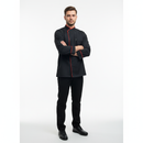 BLACK CHEFFCOAT WITH RED PIPING