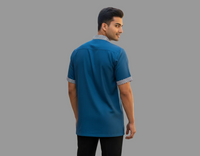 BLUE SHIRT WITH CHECK COLLAR