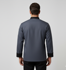 DARK GRAY CHEFCOAT WITH BLACK COLLAR