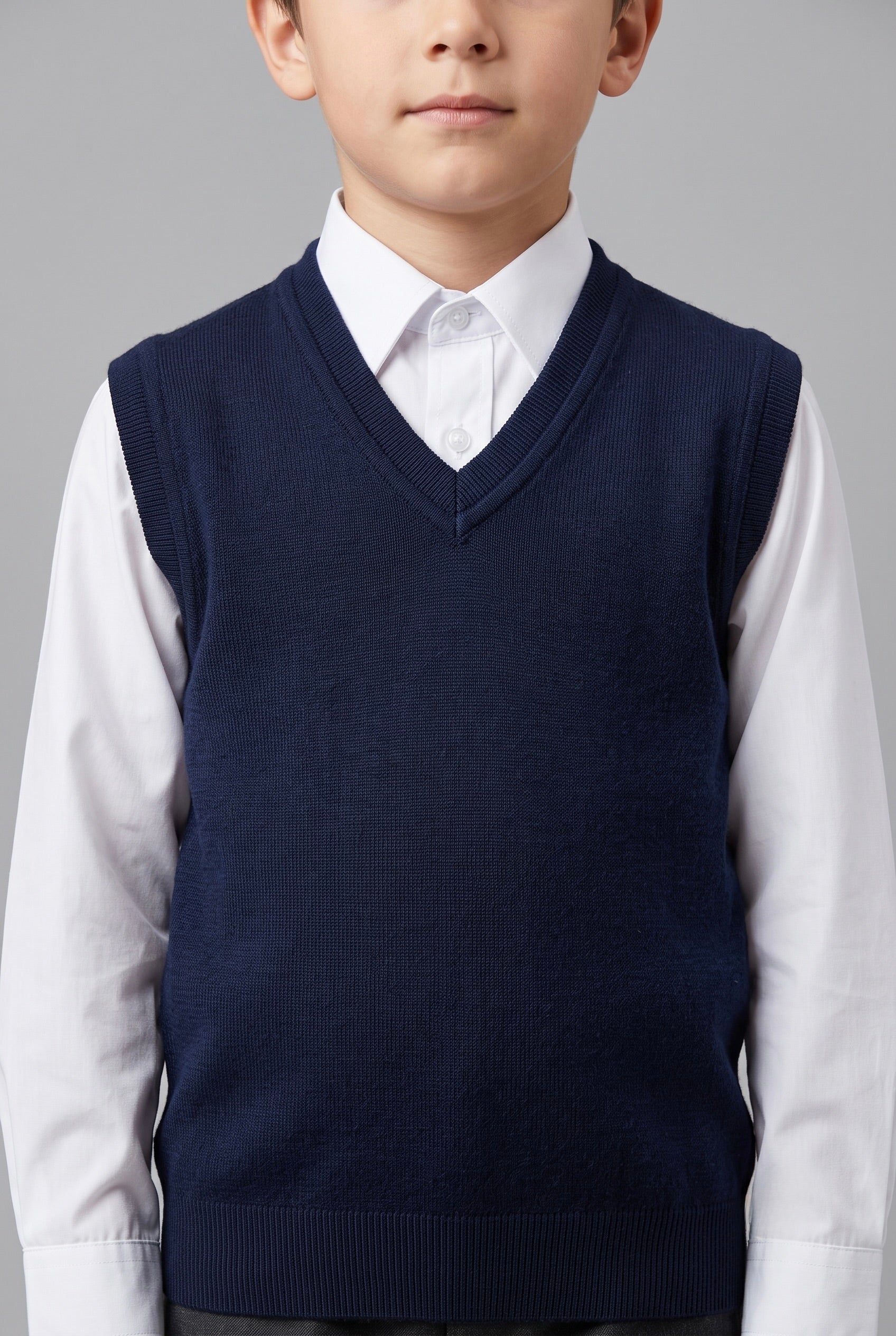 BLUE HALF SWEATER